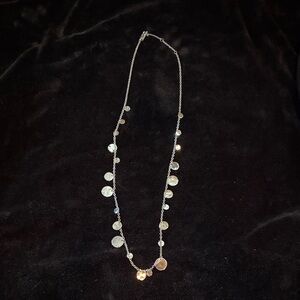 Elegant Silver Necklace with Disc Accents